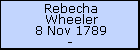 Rebecha Wheeler
