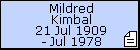 Mildred Kimbal